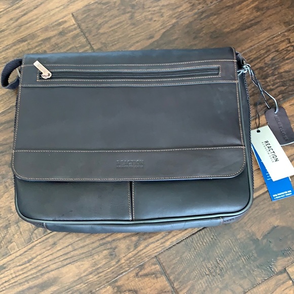 Kenneth Cole leather messenger briefcase